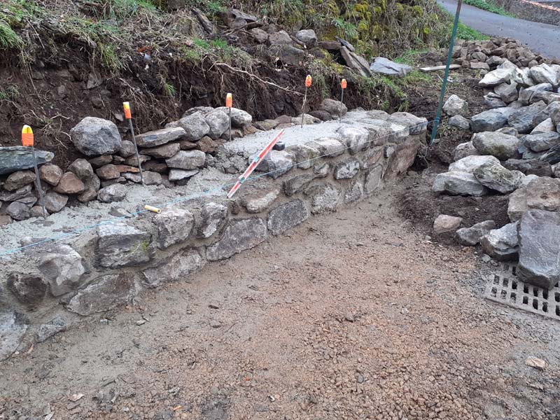 Construction Mur de Driaudes