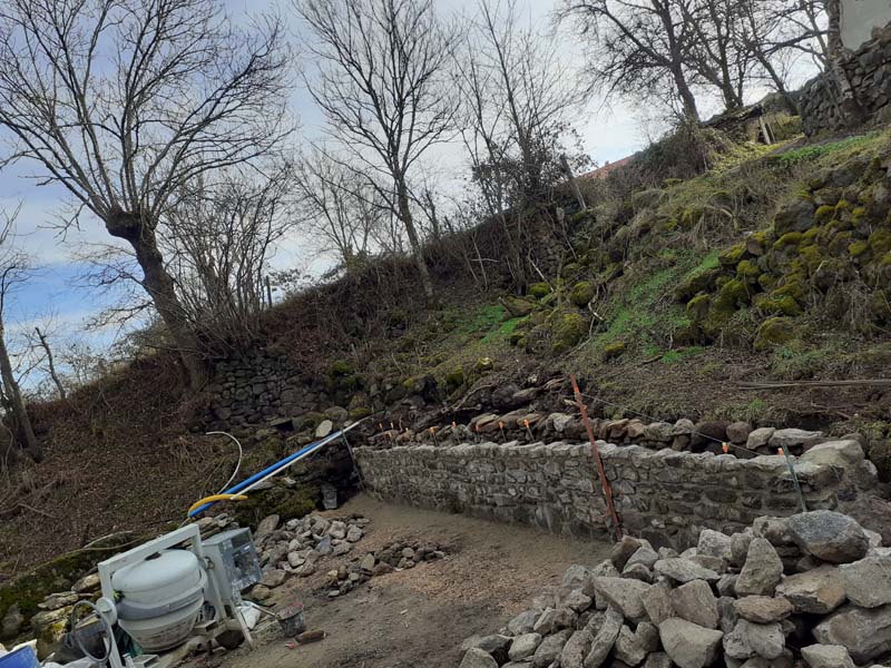 Construction Mur de Driaudes