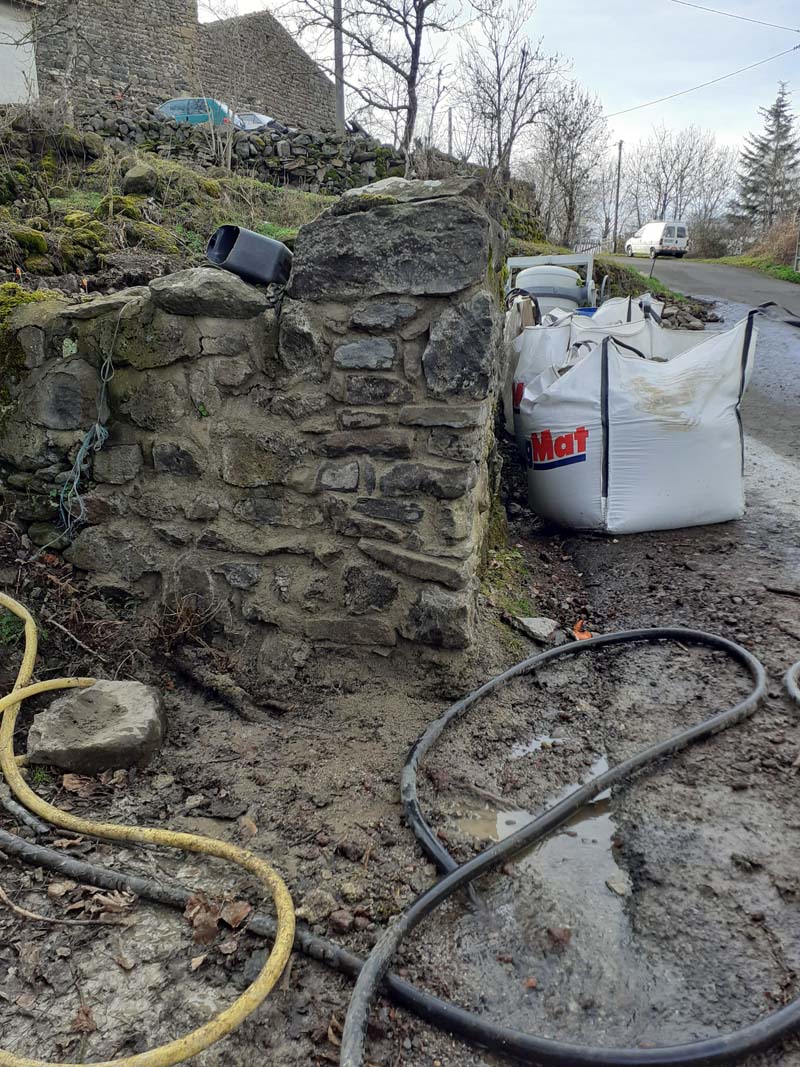 Construction Mur de Driaudes