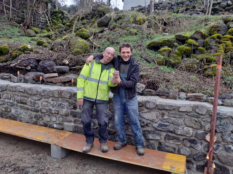 Construction Mur de Driaudes