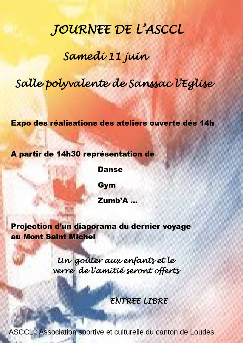 Samedi 11 Juin : Journée de l'ASCCL