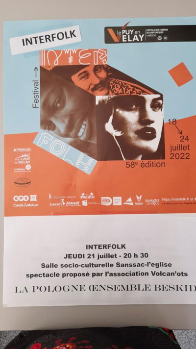 Interfolk Jeudi 21 Juillet, salle socioculturelle.