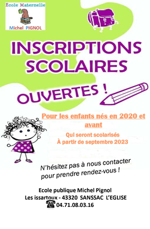 Inscription des bambins à l'école.