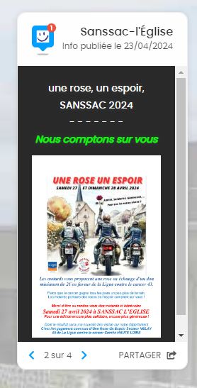 Une rose, un espoir, SANSSAC 2024.