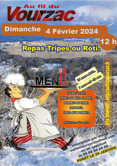 Vourzac 4 Fevrier : Tripes.