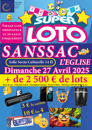 Petit rappel : Dim 27 Avril, Super Loto