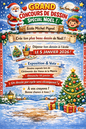 ✨ CONCOURS DE DESSIN – SPÉCIAL NOËL ✨.